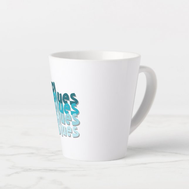 Taza De Café Latte Blues Latte Mug (Ángulo derecho)