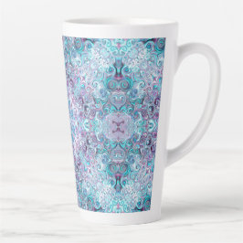 Taza De Café Latte Blurple Swirls