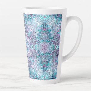 Taza De Café Latte Blurple Swirls