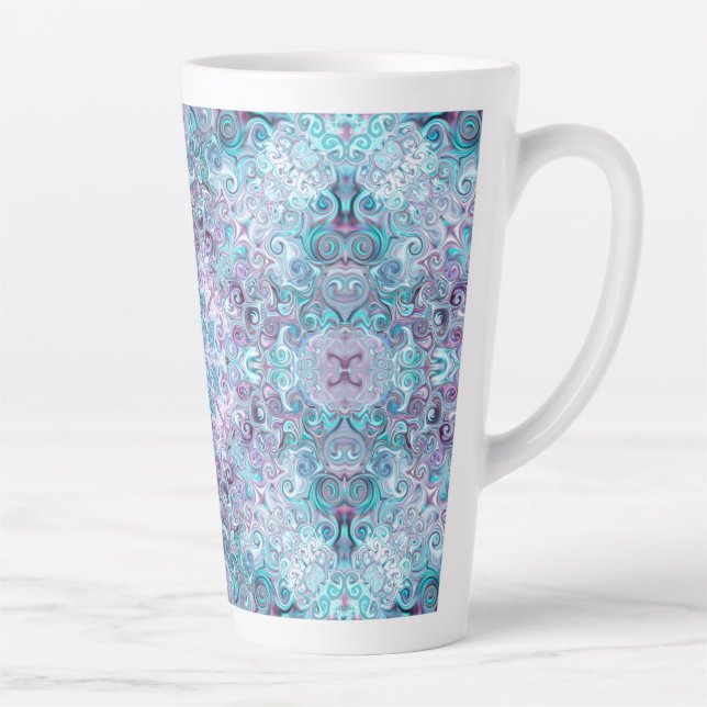 Taza De Café Latte Blurple Swirls (Derecha)