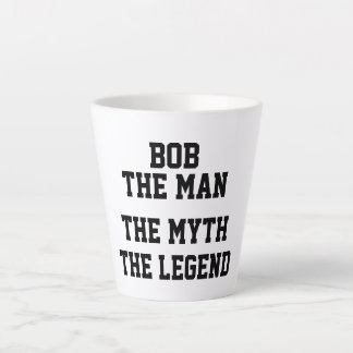 TAZA DE CAFÉ LATTE BOB, EL HOMBRE EL MITO DE LA LEYENDA, DIVERTIDO