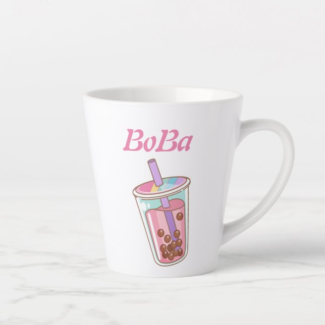 Taza De Café Latte boba tea burbubble latte mug (Derecha)