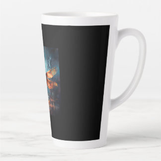 Taza De Café Latte bobina de mosaico de la libélula