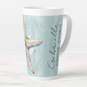 Taza De Café Latte Boda con tema de playa 