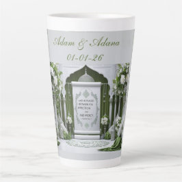 Taza De Café Latte Boda Islámica Personalizada