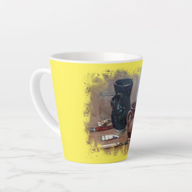 Taza De Café Latte Bodegón (Ángulo izquierdo)