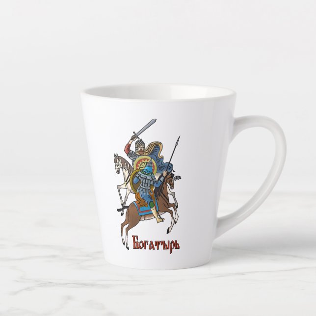 Taza De Café Latte Bogatyr ruso medieval (Derecha)