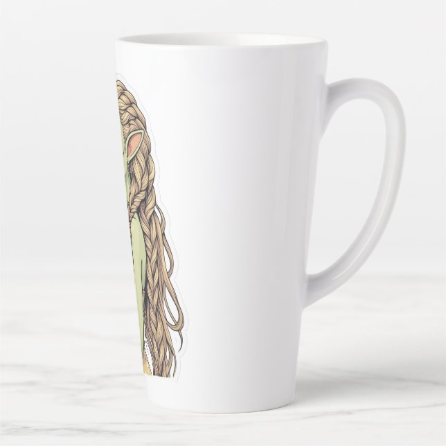 Taza De Café Latte Boho Alien2 (Derecha)
