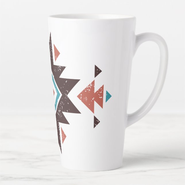 Taza De Café Latte Boho Diamond Emblem (Derecha)