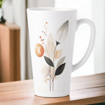 Boho inicial Minimalista latte Mug