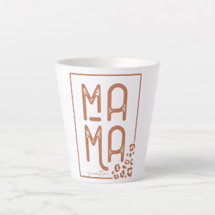 Taza De Café Latte Boho Mama ruso