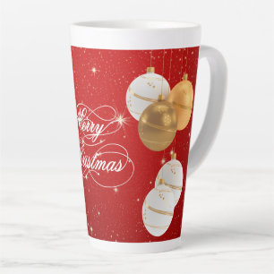 Taza De Café Latte Bolas de navidades