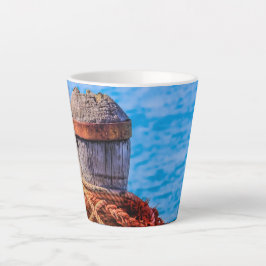 Taza De Café Latte Bollard de amarre antiguo