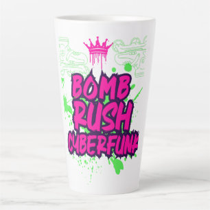Taza De Café Latte Bomb Rush Cyberfunk: Vibraciones de grafitis urban