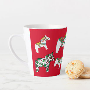 Taza De Café Latte Bomba de chocolate caliente Dala Horses Mug