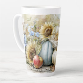 Taza De Café Latte Bomba de otoño Floral Mug