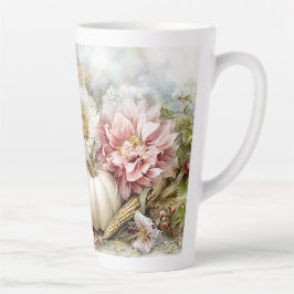 Taza De Café Latte Bomba de otoño Floral Mug