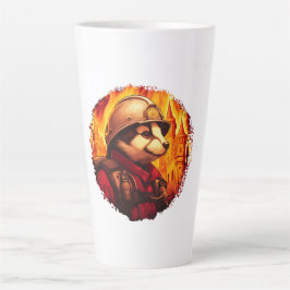 Taza De Café Latte Bombero de Badger
