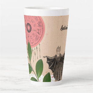Taza De Café Latte Bonito colorida moderna Bruja vitalidad única
