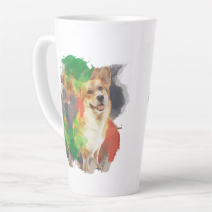 Taza De Café Latte Bonito Corgi.