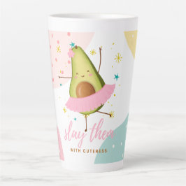 Taza De Café Latte Bonito Girly Kawaii Aguacate Ballerina Los Slave