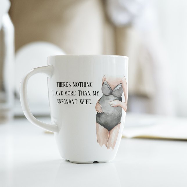 Taza De Café Latte Bonito regalo romántico de mujer embarazada con co (Subido por el creador)