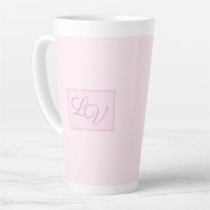 Taza De Café Latte Bonito suave rosa y Rubor