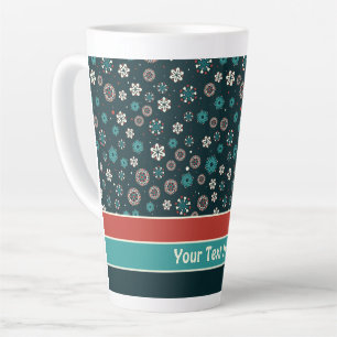 Taza De Café Latte Bonito Verde azulado Aqua Rojo Escandinavia Copos