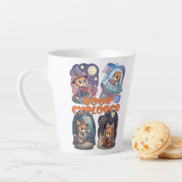 Taza De Café Latte Book Explorer – Cute Cat Reading Adventure