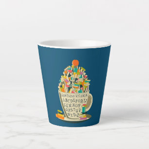 Taza De Café Latte Book Lover Reading Mug Cute Teacher Librarian 