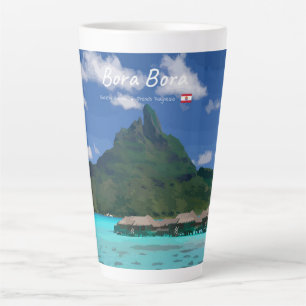 Taza De Café Latte Bora Bora, Polinesia Francesa - Gran Resort de Pla