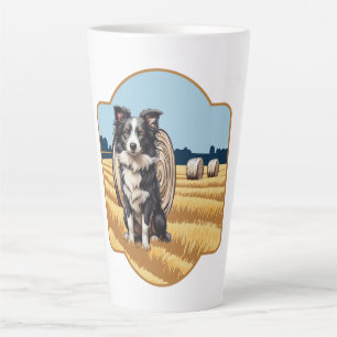 Taza De Café Latte Border Collie en granja