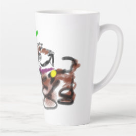 Taza De Café Latte Border Collie sunflowers 