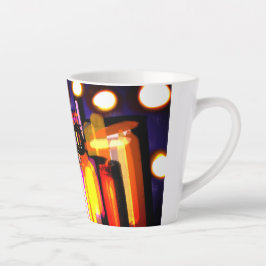 Taza De Café Latte Bosque de niebla lobo