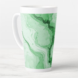 Taza De Café Latte Bosque Druzy Verde Agata Look 