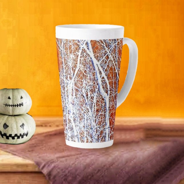 Taza De Café Latte Bosque esquelético II (Grab your latte mug out of the cupboard, in time for Halloween!)