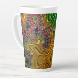 Taza De Café Latte Bosque fractal