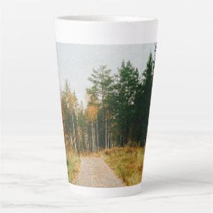 Taza De Café Latte Bosque otoñal sueco