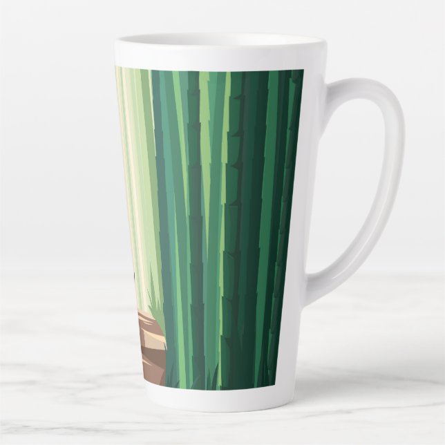 Taza De Café Latte Bosques de Bambú (Derecha)