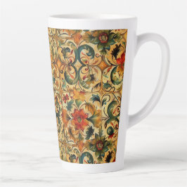 Taza De Café Latte Botánica de la Edad de Oro