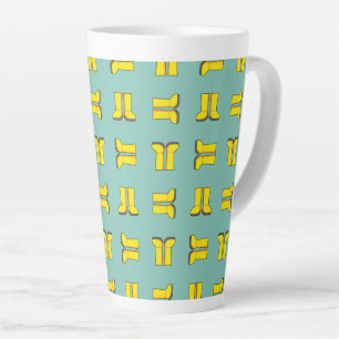 Taza De Café Latte Botas de lluvia amarillas de goma