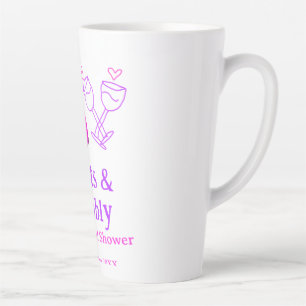 Taza De Café Latte Botas y botella de champán burbujeante despedida d