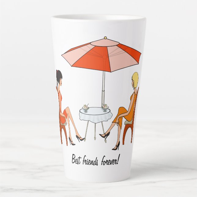 Taza De Café Latte Botella de agua de la mejor amiga (Anverso)