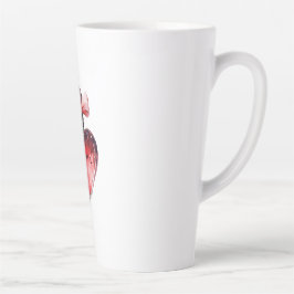 Taza De Café Latte Botella Perfume del Corazón Rojo