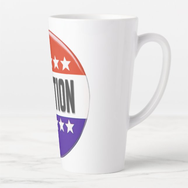 Taza De Café Latte Botón de Elección (Derecha)