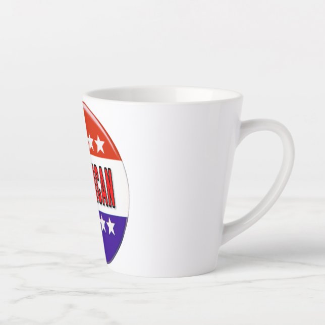 Taza De Café Latte Botón Republicano (Derecha)