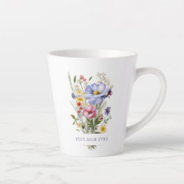 Taza De Café Latte Bouquet en el Jardín Inglés Mejor Mamá del Día de