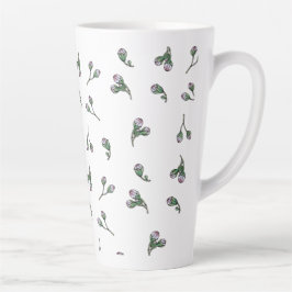 Taza De Café Latte Bourgeons de fleurs roses