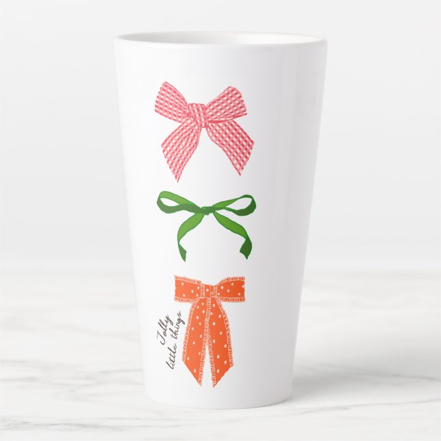 Taza De Café Latte Bow Jolly Little Things Christmas  (Anverso)