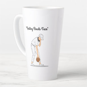 Taza De Café Latte Bowls de césped: Cara de bolos en descanso